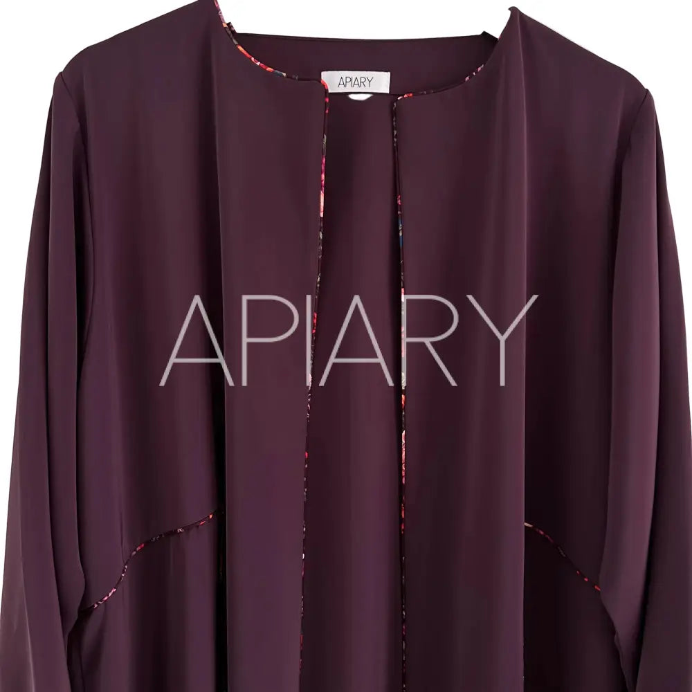 Aria Abaya in Dark Purple