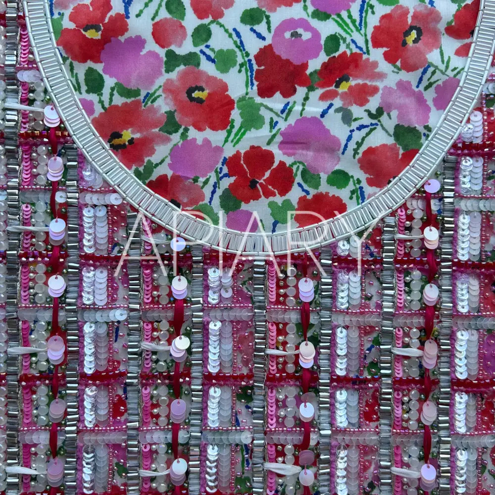 Bouclé in Liberty Pink & Red Floral