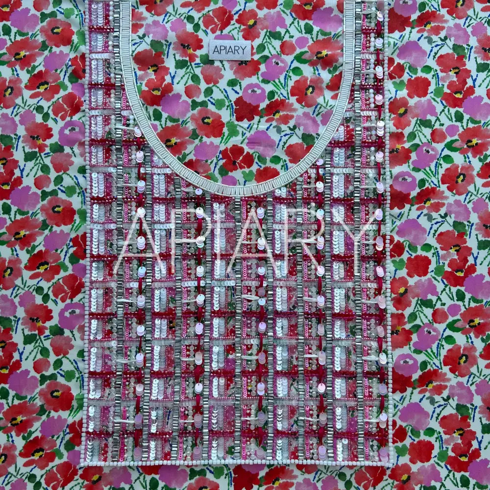 Bouclé in Liberty Pink & Red Floral