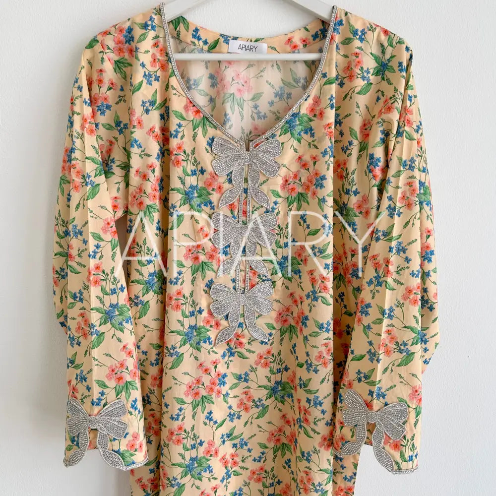 Crystal Bows in Liberty Yorkshire Primrose RTW