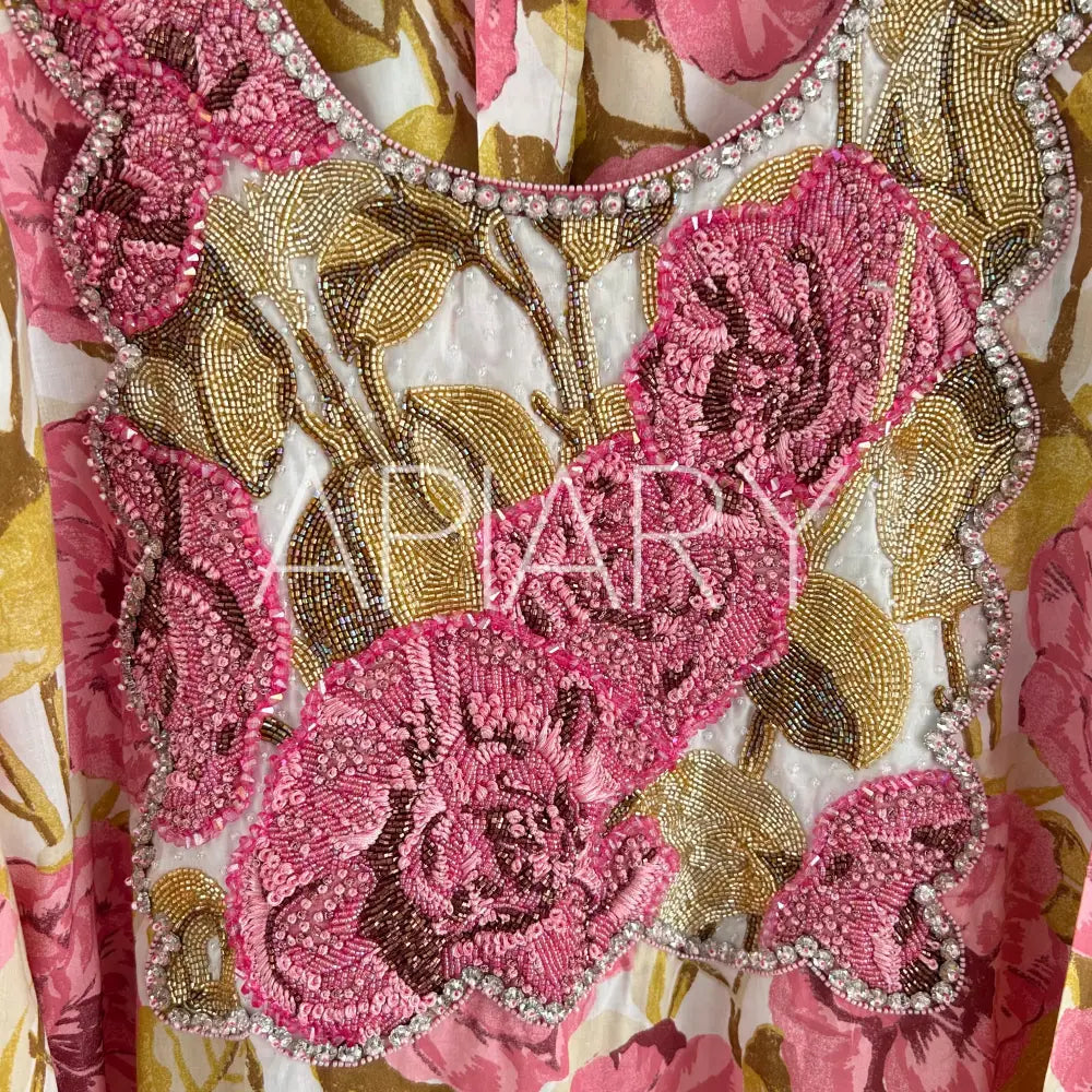 Liberty Camellia Scalloped Crystal Hemline 10 years/48”