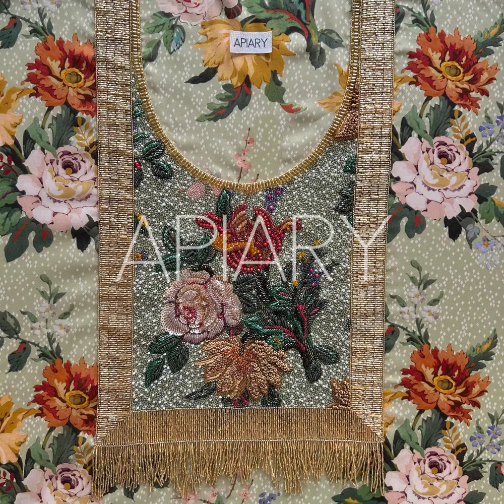 Liberty Floral Framed Green