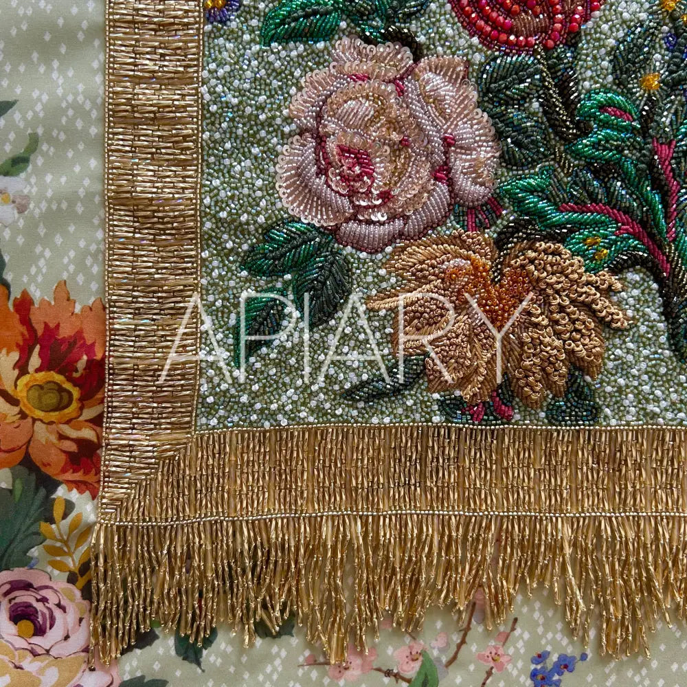 Liberty Floral Framed Green