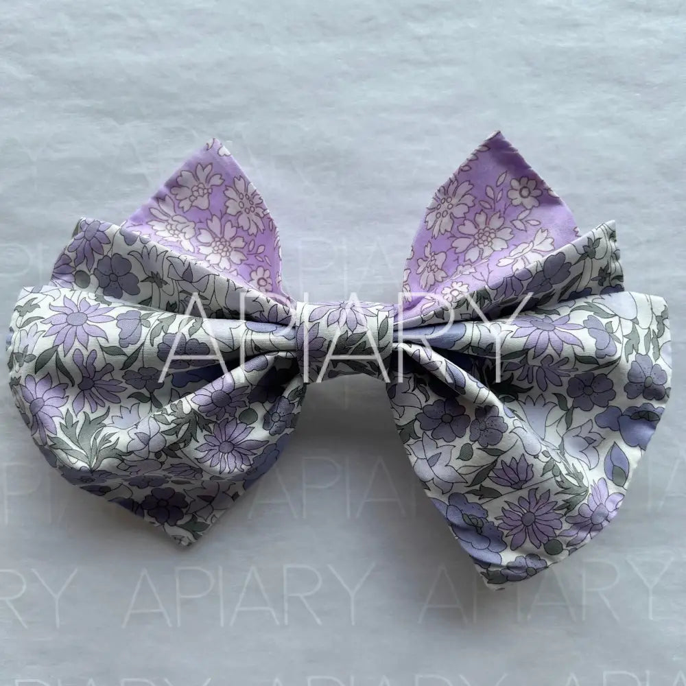 Liberty Poppy and Daisy Bow Hairclip
