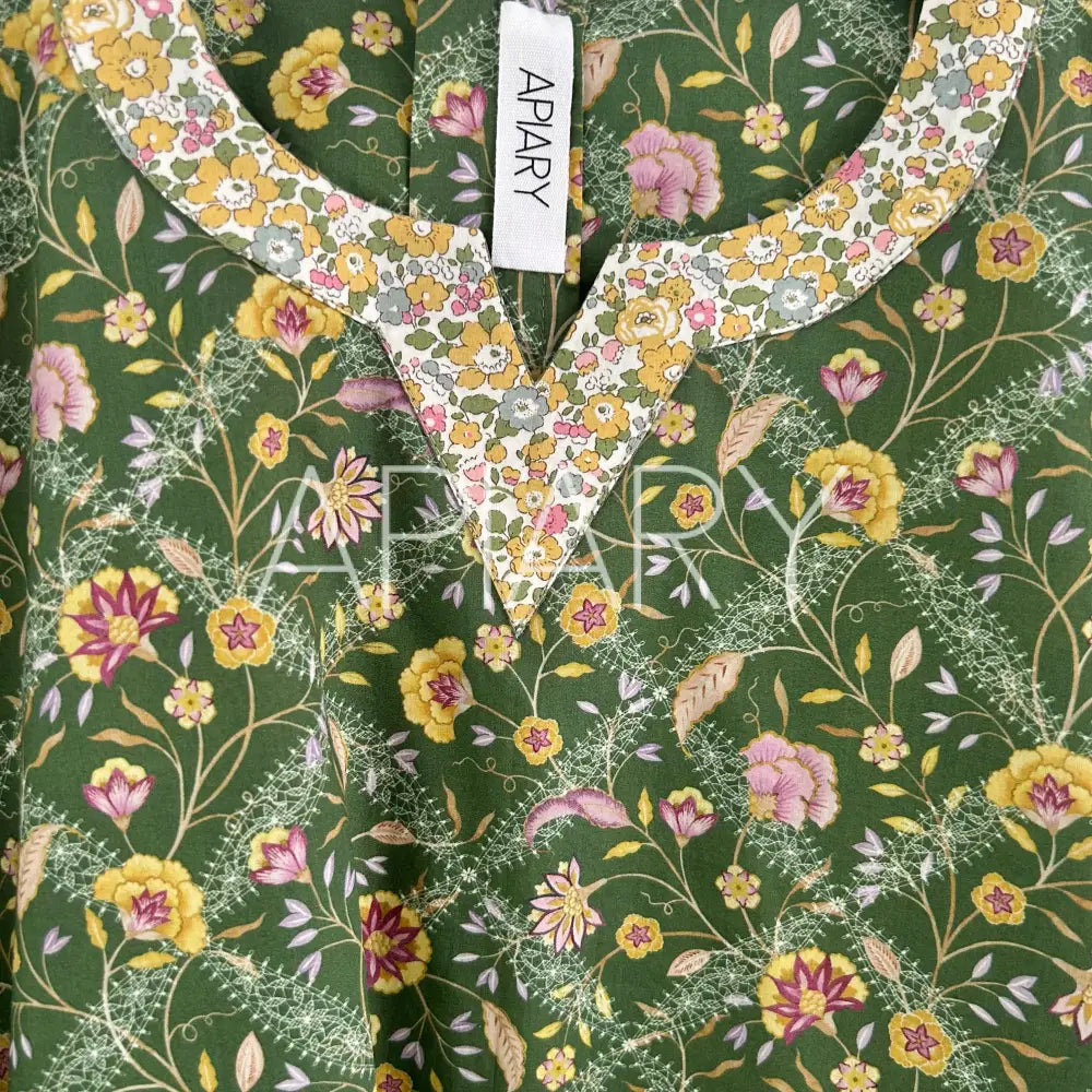 Margot in Liberty Green Lace - 40’’/7 years