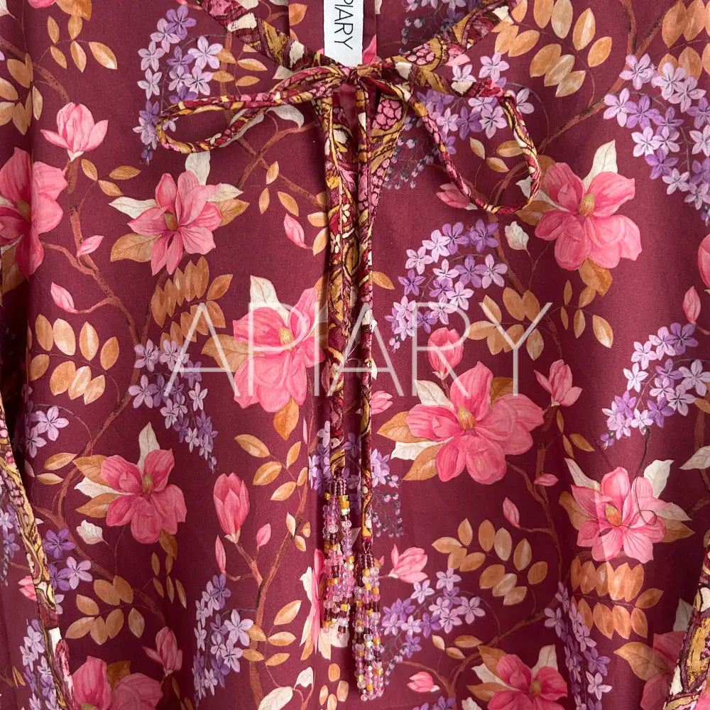 Sofia in Liberty Maroon Floral 46” - 46’’/9 years